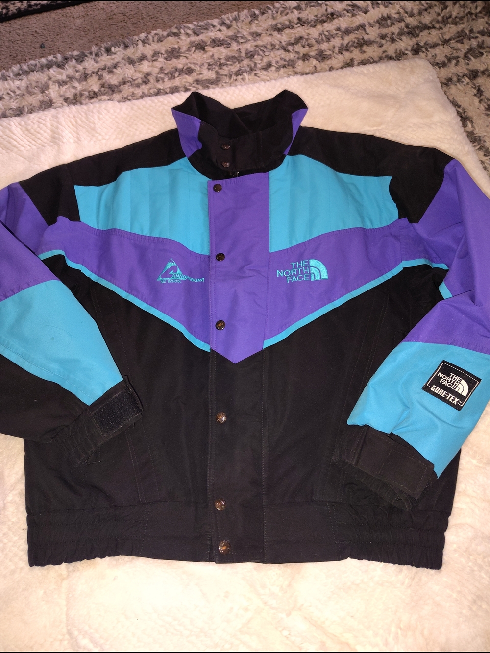 The North Face Men’s Black Purple Teal Gore-Tex Jacket